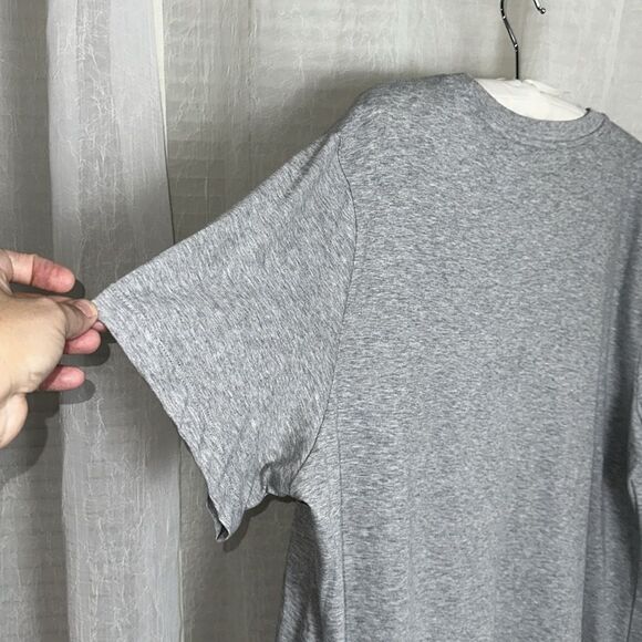 Nike XL Heather Gray Men’s Training Crew Short Sleeve Cotton Blend Tee - Picture 4 of 8